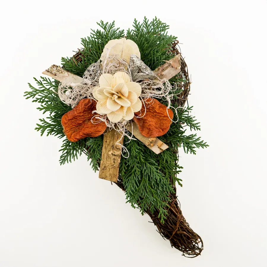 Rhombus Rebengeflecht Auflage - Holzrose (beige) ca. 25cm