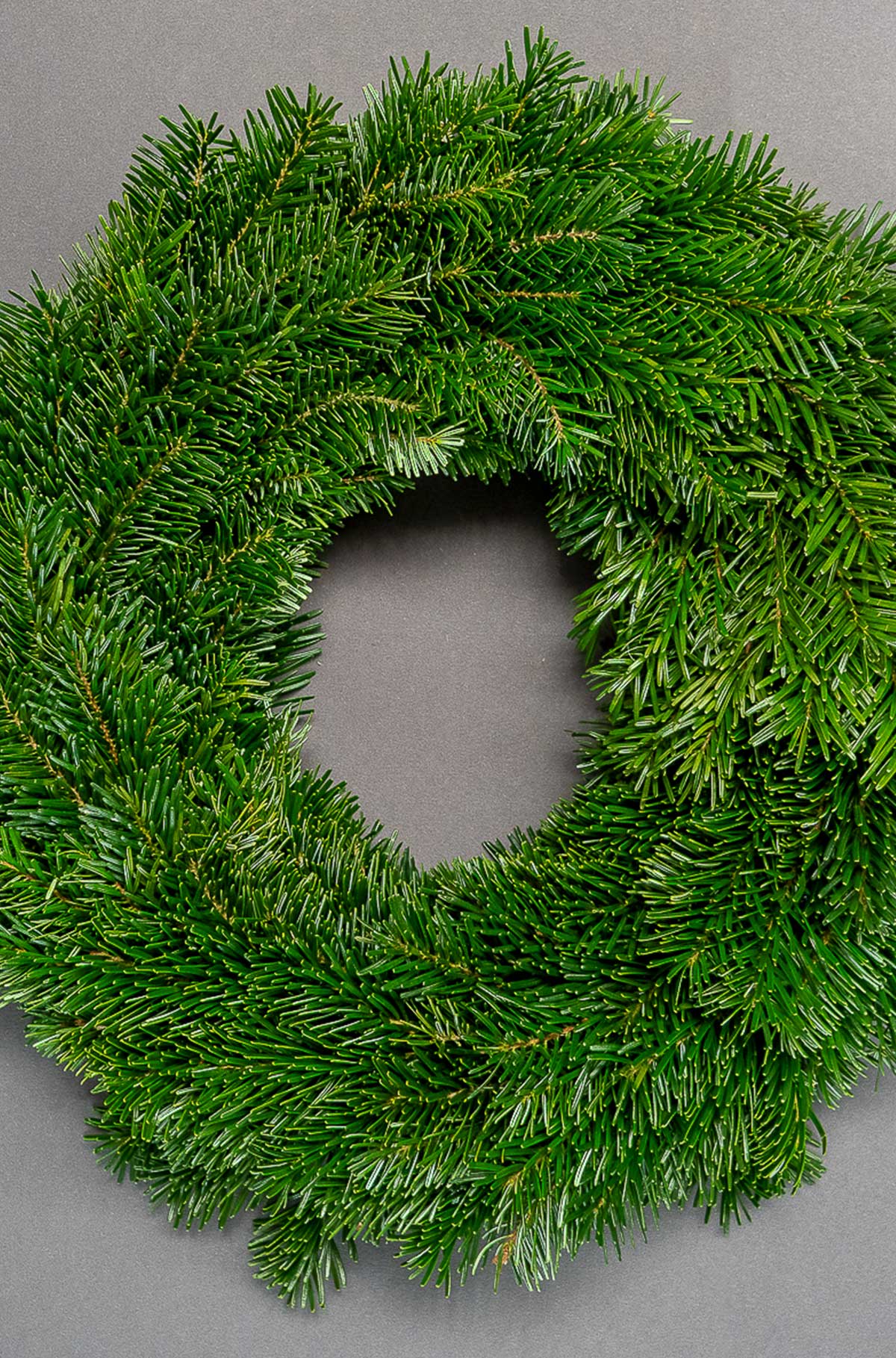 Tannenkranz - Tellerkranz Nordmanntanne - Adventskranz - einseitig gebunden - 100% natürlich