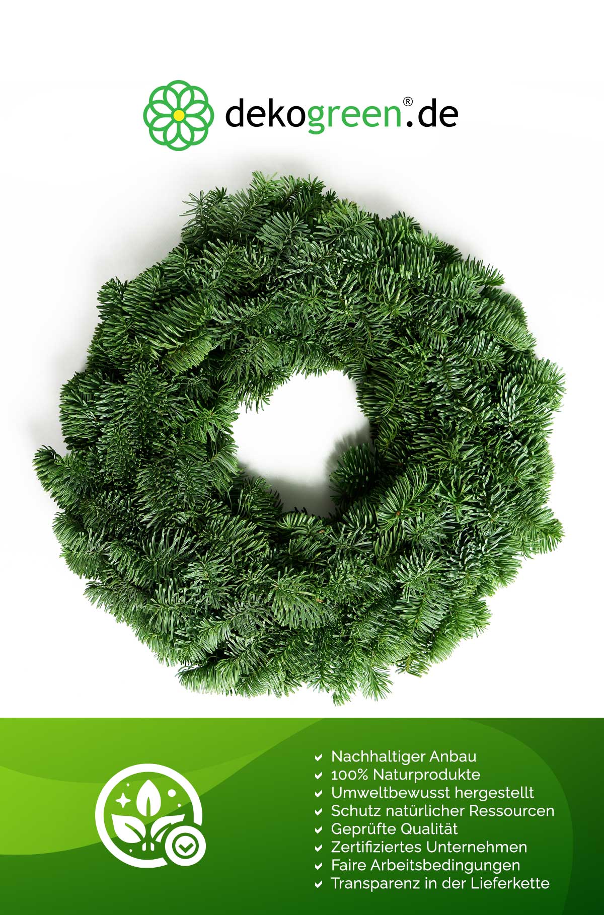 zertifiziert Tannenkranz Tellerkranz Nobilis Adventskranz echt natürlich
